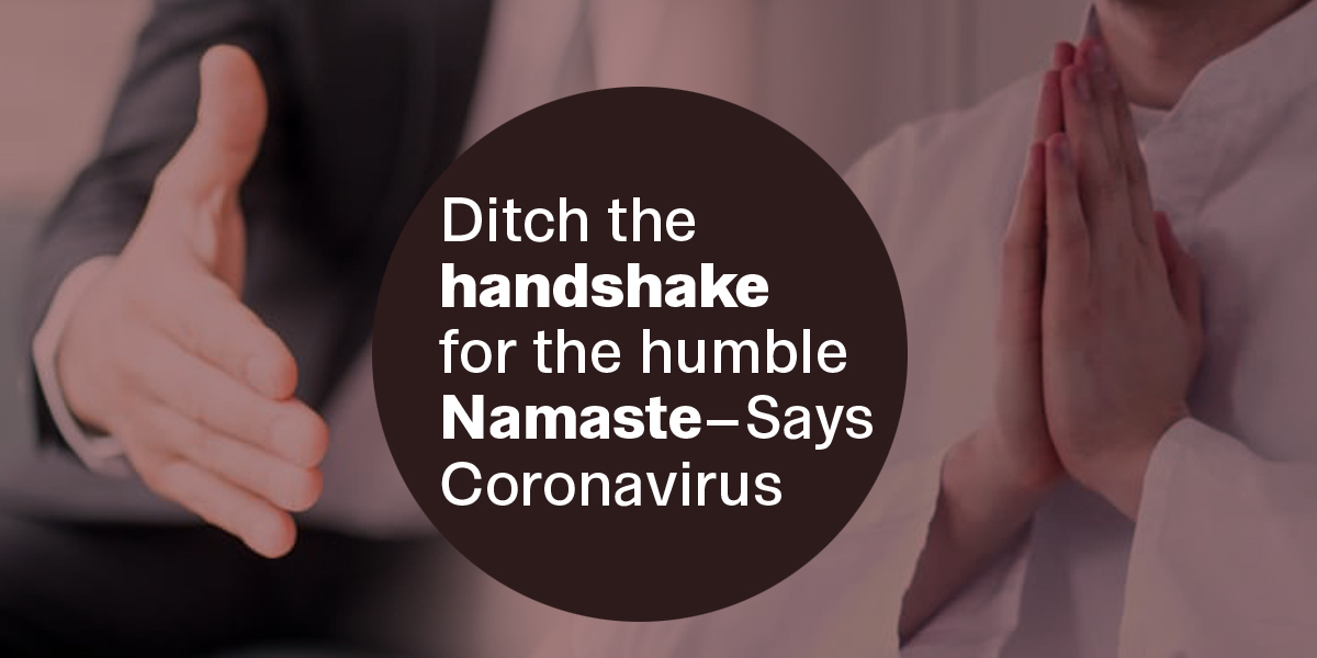 handshake and corona virus