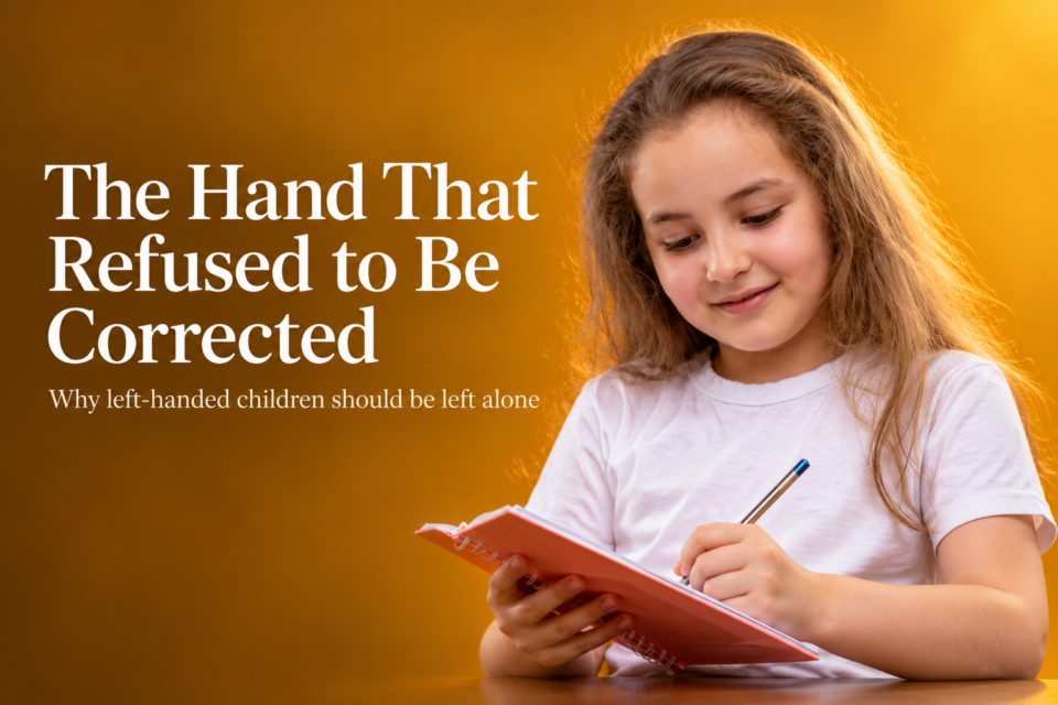 left-handed child